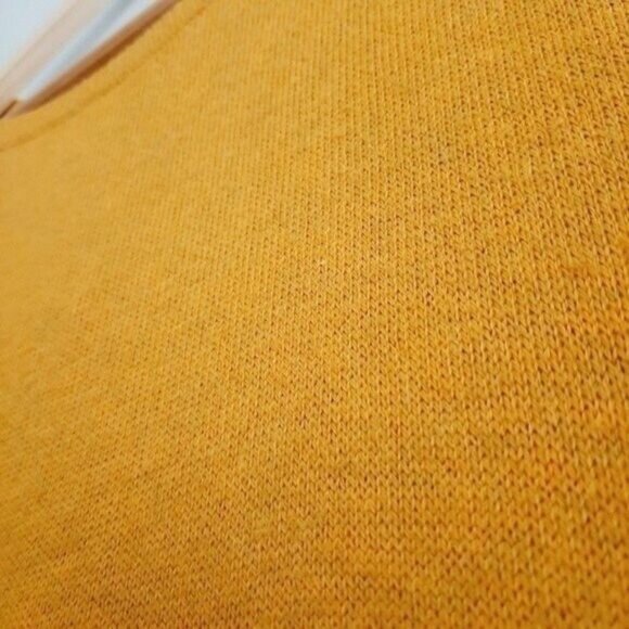 H&M Mustard Yellow Soft Fine Knit Sweater Crewneck Sz S - Picture 5 of 10